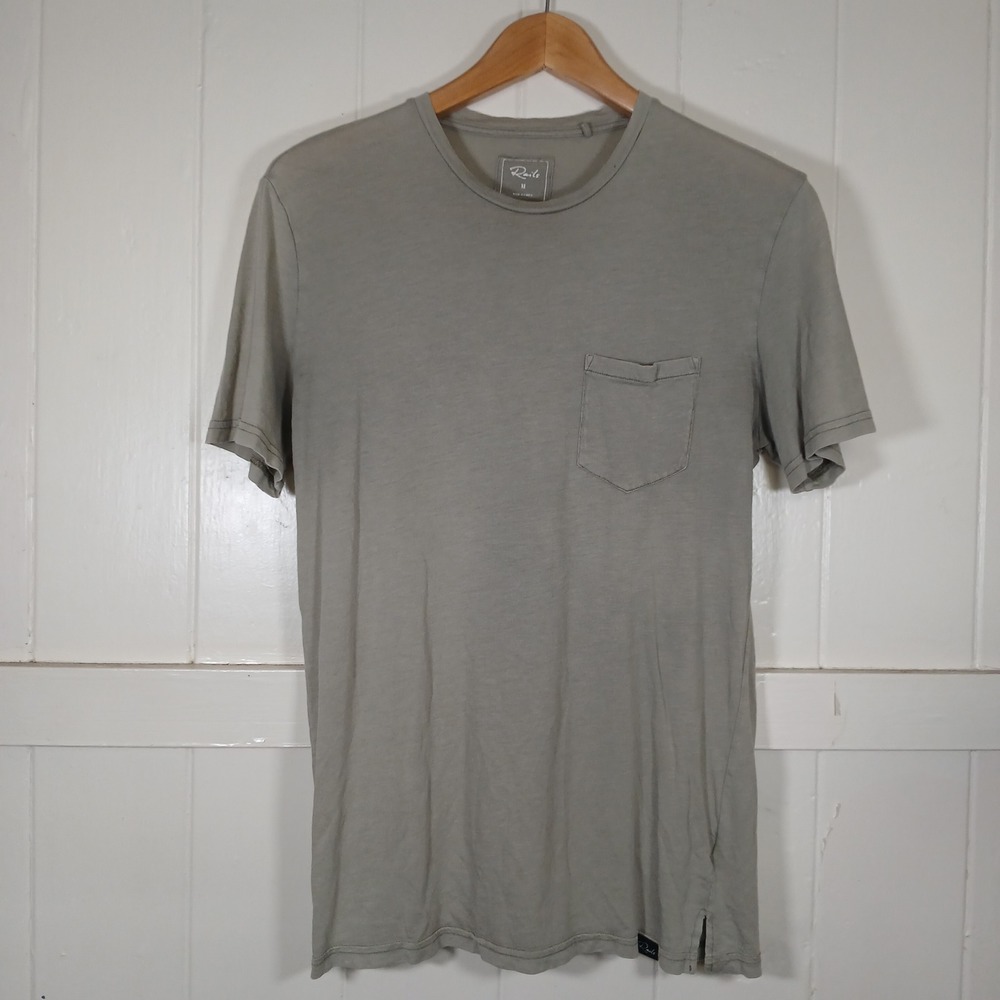 Rails Johnny Pocket Tee Mens Medium Olive Green RM-863-963-539 Short Sleeve